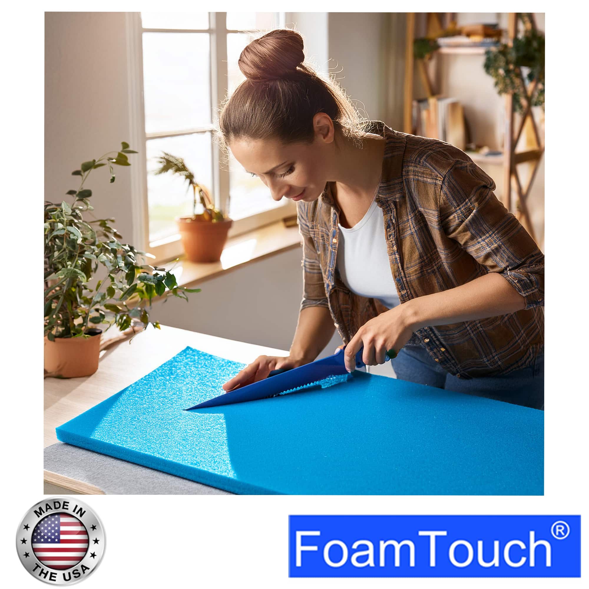 FoamTouch® 2" x 36" x 96" High Density Upholstery Foam